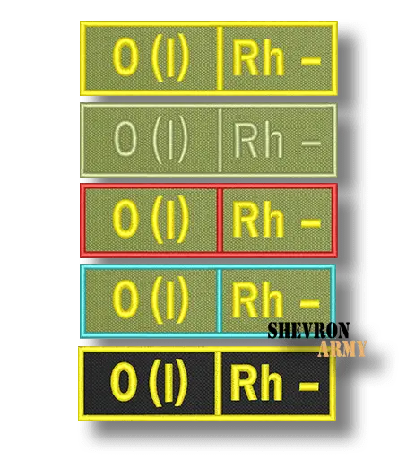 Нашивка нагрудная, группа крови (первая отрицательная)