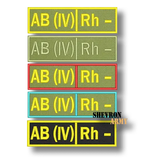 Нашивка нагрудная, группа крови (четвертая отрицательная)